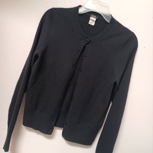J.crew cashmere cardigan, cover up, black size medium, long sleeve